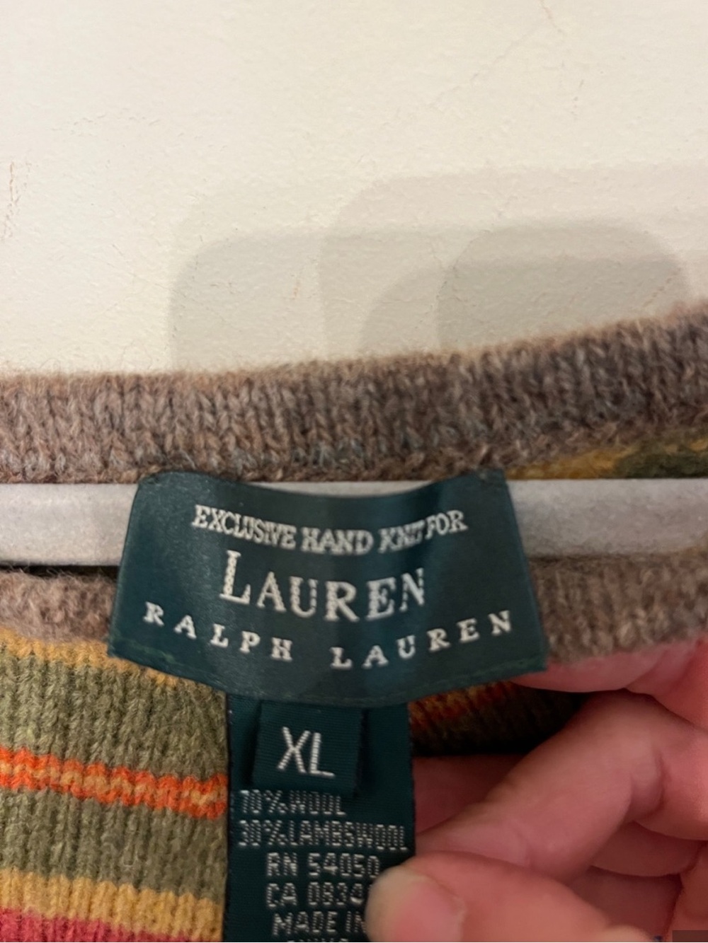 Lauren Ralph Lauren Gray Maxi Skirt with Multicolor Chevron Stripes - Picture 3 of 5